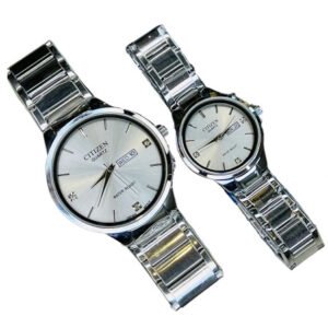 Citizen-Axiom Silver-White Couple-Watch